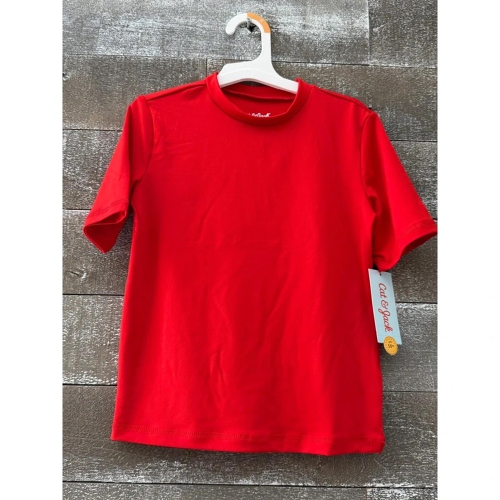 Boys' Short Sleeve Rash Guard Top - Cat & Jack™ Red‎ S